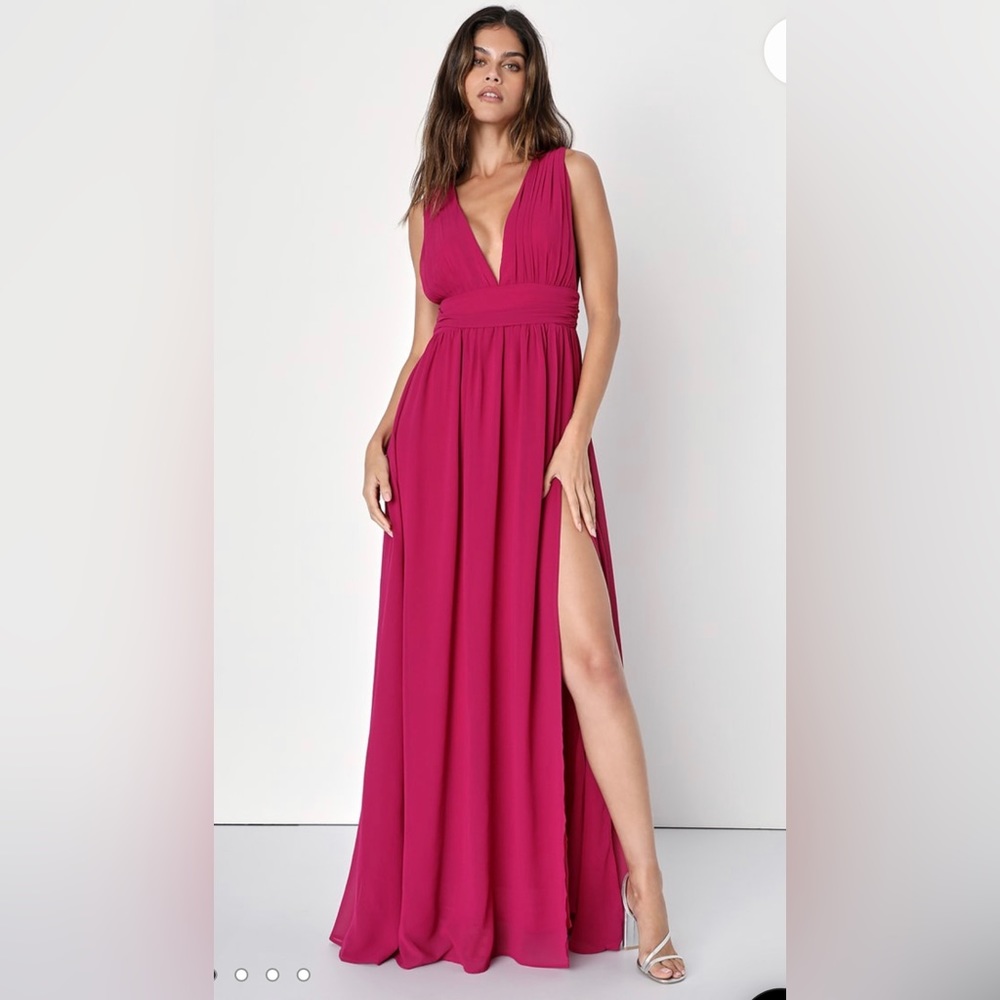 Heavenly hues Magenta maxi dress